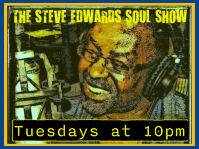 Vintage soul radio poster with smiling host